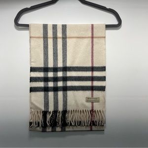 BURBERRY Authentic Classic Check 100% Cashmere Scarf